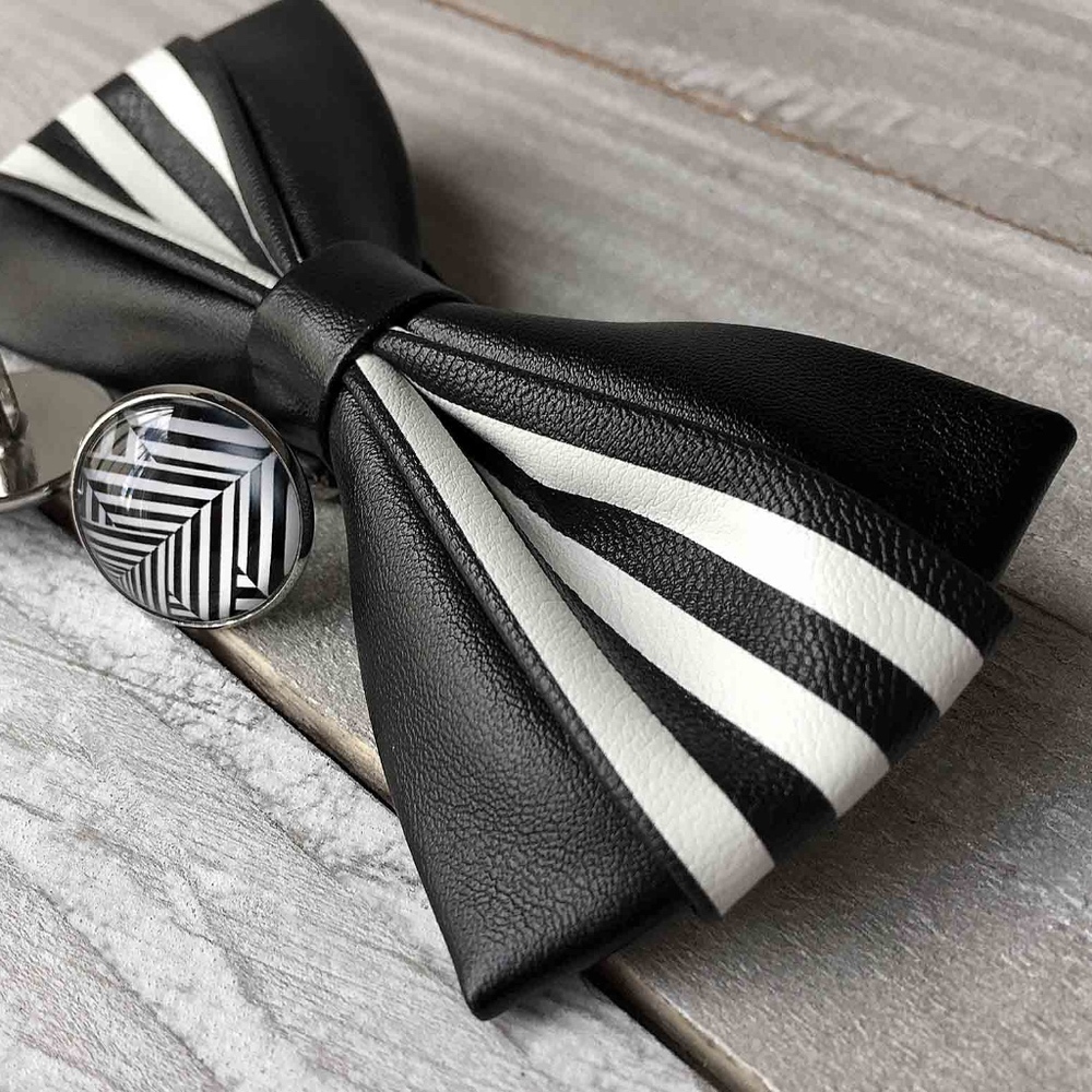 Men's PU Leather Bow Tie